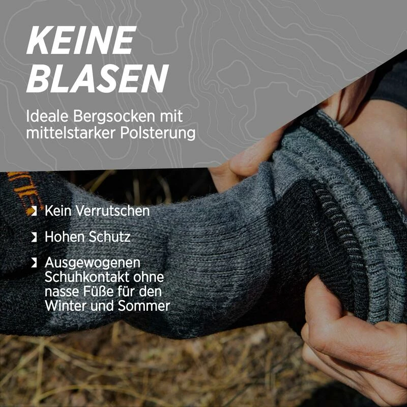 ANDINA OUTDOORS Alpaca Merino Wol Wandelsokken ANDANTE Trekking-sokken, Anti-Blaren, Gedempt 5 ANDINA OUTDOORS Alpaca Merino Wol Wandelsokken ANDANTE Trekking-sokken, Anti-Blaren, Gedempt - Afbeelding 3