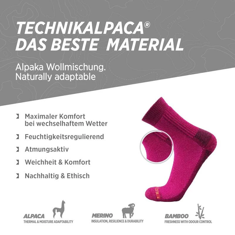 ANDINA OUTDOORS Alpaca Merino Wol Wandelsokken ANDANTE Trekking-sokken, Anti-Blaren, Gedempt 6 ANDINA OUTDOORS Alpaca Merino Wol Wandelsokken ANDANTE Trekking-sokken, Anti-Blaren, Gedempt - Afbeelding 4