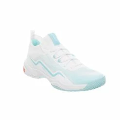 PERFLY Badmintonschoenen Voor Dames BS 900 Ultra Lite Wit Turquoise