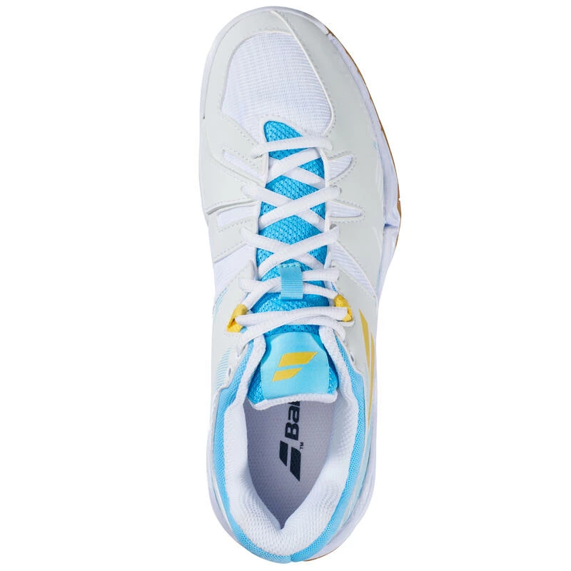 Babolat Badmintonschoenen Voor Dames Shadow Spirit Wit/lichtblauw 5 Babolat Badmintonschoenen Voor Dames Shadow Spirit Wit/lichtblauw - Afbeelding 3