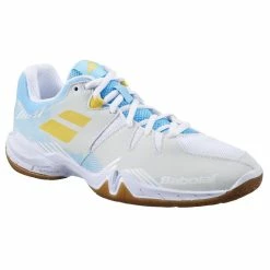 Babolat Badmintonschoenen Voor Dames Shadow Spirit Wit/lichtblauw