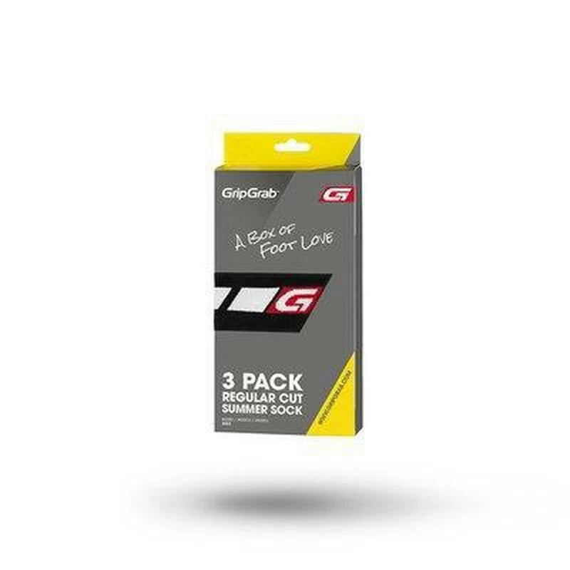 GripGrab Fietssokken 3-pack Classic Regular Cut Zwart 7 GripGrab Fietssokken 3-pack Classic Regular Cut Zwart - Afbeelding 5