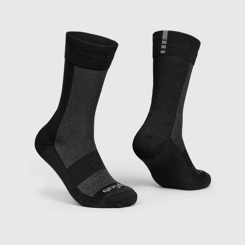 GripGrab Fietssokken Winter Alpine Merino High Cut Zwart 3 GripGrab Fietssokken Winter Alpine Merino High Cut Zwart