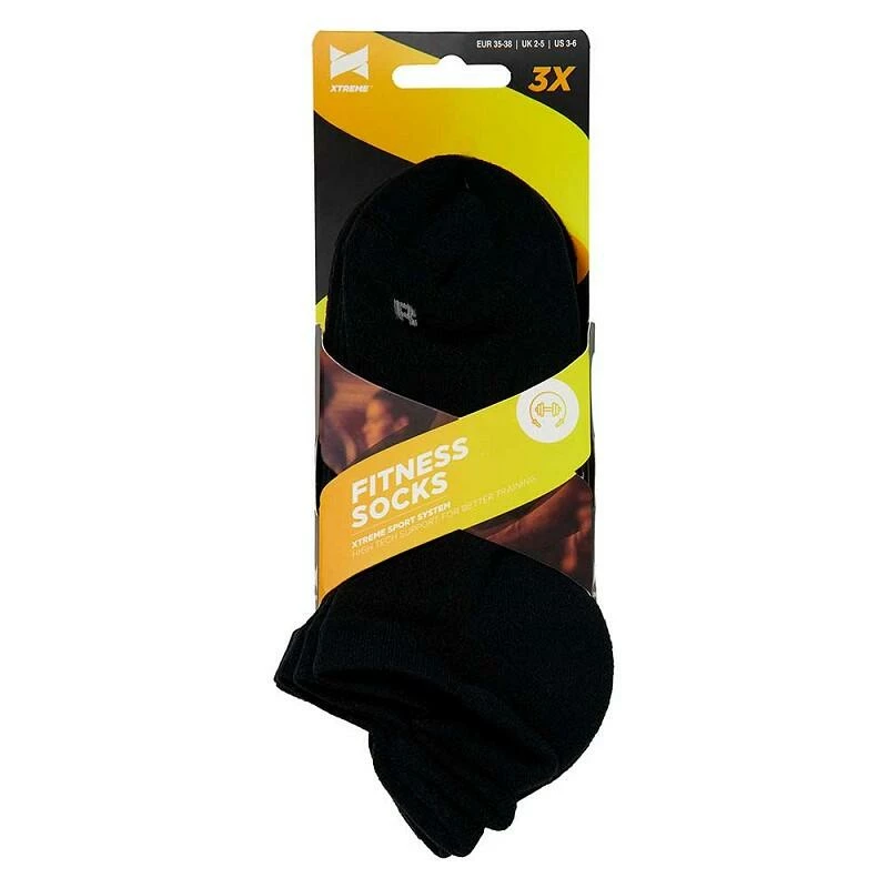XTREME SOCKSWEAR Fitness Zwarte Sneaker Sokken (6-Pack) 4 XTREME SOCKSWEAR Fitness Zwarte Sneaker Sokken (6-Pack) - Afbeelding 2