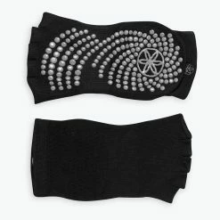 Gaiam Grippy Toeless Yoga Socks - Anti-slip Yogasokken - 2-Pack - Black / Grey -Regatta shop grippy toeless yoga socks anti slip yogasokken 2 pack black grey 1