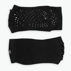 Gaiam Grippy Toeless Yoga Socks - Anti-slip Yogasokken - 2-Pack - Black / Grey -Regatta shop grippy toeless yoga socks anti slip yogasokken 2 pack black grey 2