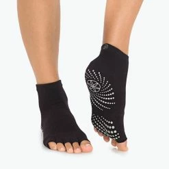 Gaiam Grippy Toeless Yoga Socks - Anti-slip Yogasokken - 2-Pack - Black / Grey -Regatta shop grippy toeless yoga socks anti slip yogasokken 2 pack black grey 3