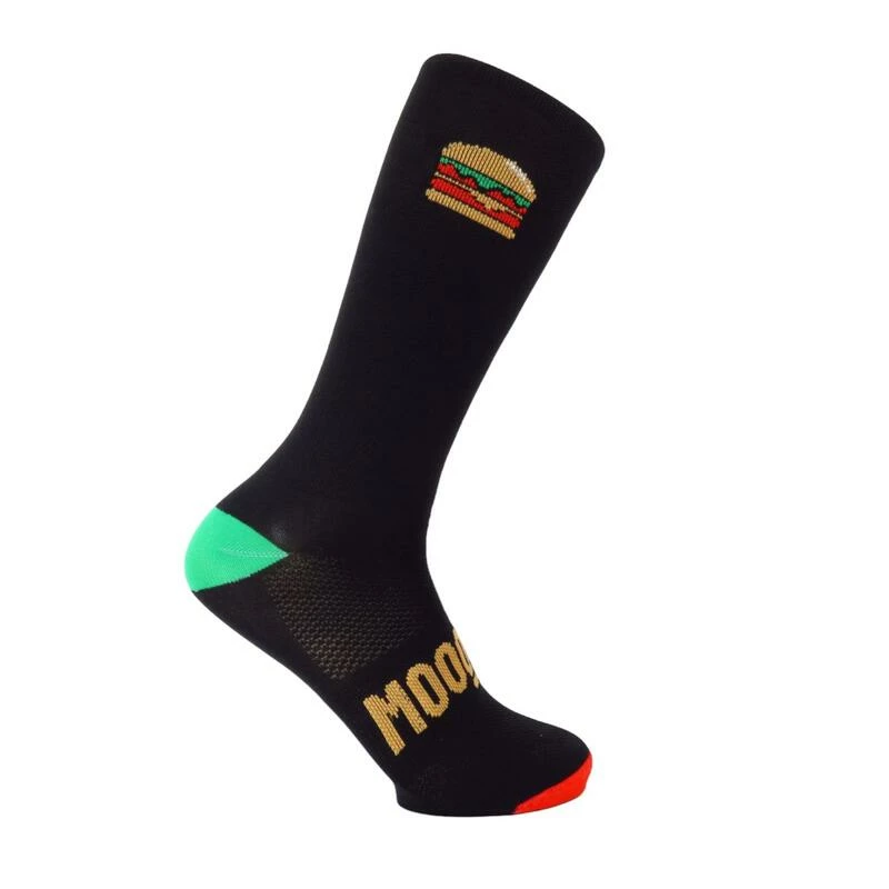 Ham Pro Mooquer Unisex Zwarte Zomer Fietssokken 4 Ham Pro Mooquer Unisex Zwarte Zomer Fietssokken - Afbeelding 2