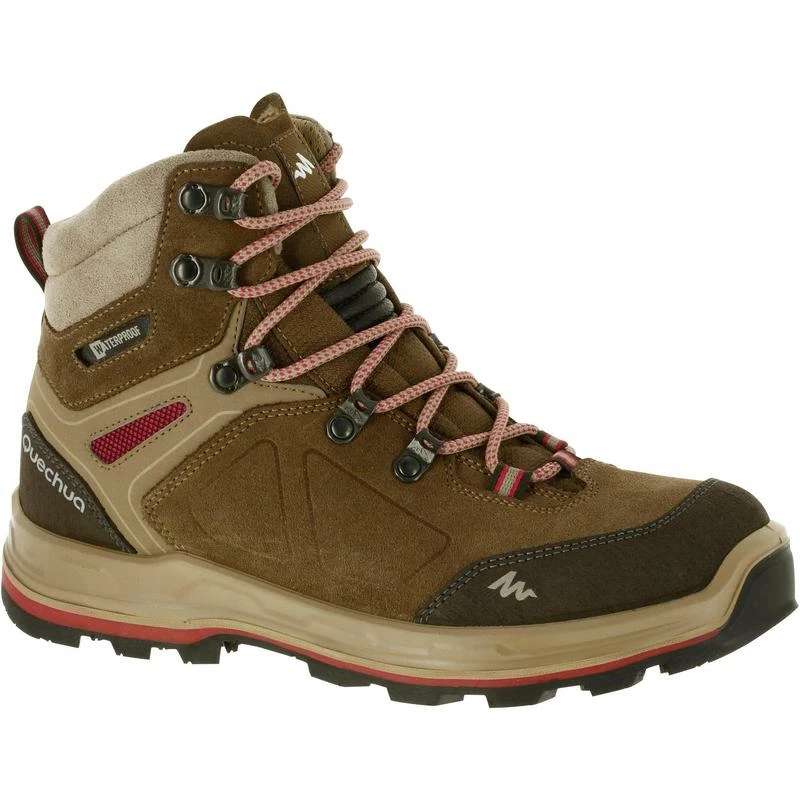 Forclaz Hoge Waterdichte Damesschoenen Crosscontact MT100 Leer 3 Forclaz Hoge Waterdichte Damesschoenen Crosscontact MT100 Leer