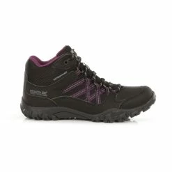 Regatta Lady Edgepoint Dames Hiking Wandelschoenen - Zwart / Paars