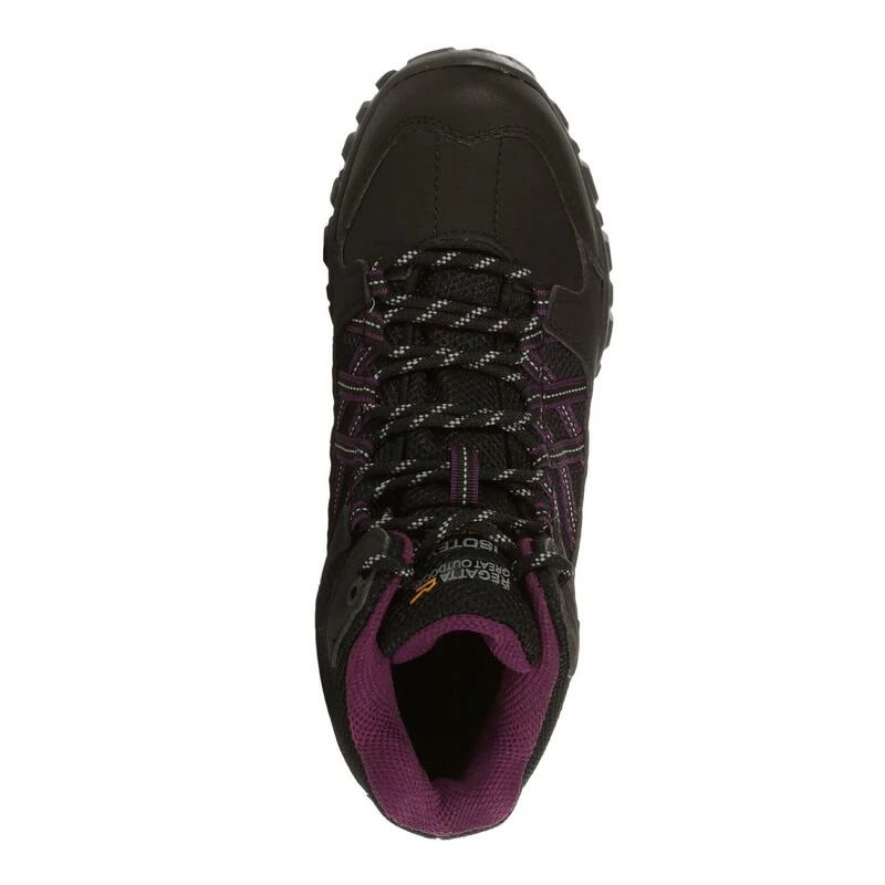 Regatta Lady Edgepoint Dames Hiking Wandelschoenen - Zwart / Paars 8 Regatta Lady Edgepoint Dames Hiking Wandelschoenen - Zwart / Paars - Afbeelding 6