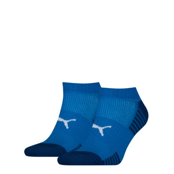 Puma Sport Sneakersokken Cushioned 2-pack Blauw 3 Puma Sport Sneakersokken Cushioned 2-pack Blauw