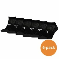 Puma Sport Sneakersokken Cushioned 6-pack Zwart