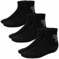 BLACK SNAKE Quarter Sneaker Sokken | 3 Paar | Dames En Heren | Zwart
