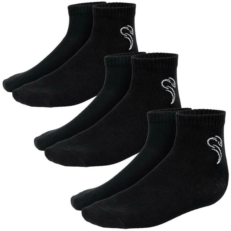 BLACK SNAKE Quarter Sneaker Sokken | 3 Paar | Dames En Heren | Zwart 3 BLACK SNAKE Quarter Sneaker Sokken | 3 Paar | Dames En Heren | Zwart