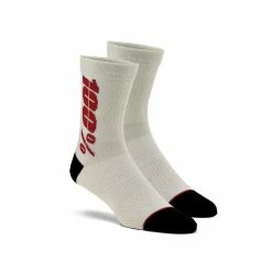 100% Rythym Sokken (merino) - Zilver/Kers