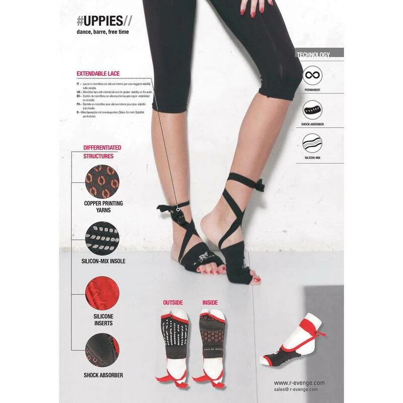 R-EVENGE Sokken Uppies Glamour Volwassenen Voor Dans En Bar Zwart 6 R-EVENGE Sokken Uppies Glamour Volwassenen Voor Dans En Bar Zwart - Afbeelding 4