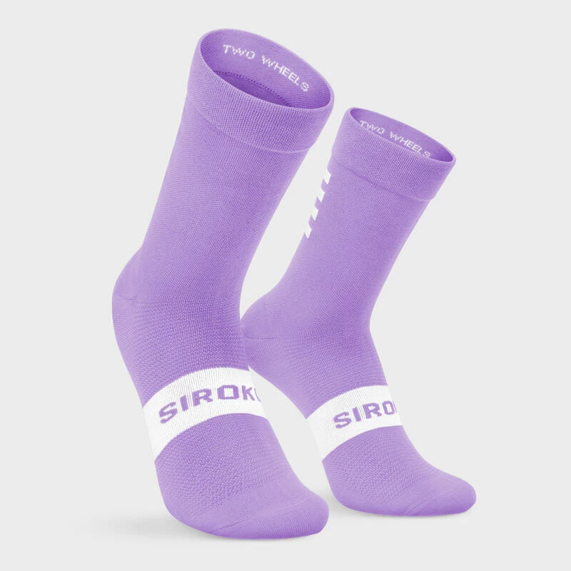 Sokken Wielrennen SIROKO S1 Lilac Etna Lavendel Heren En Dames 4 Sokken Wielrennen SIROKO S1 Lilac Etna Lavendel Heren En Dames - Afbeelding 2