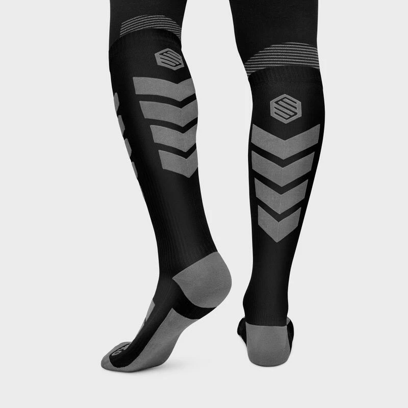 Sokken Wintersport SIROKO Aoraki Black Zwart Heren En Dames 4 Sokken Wintersport SIROKO Aoraki Black Zwart Heren En Dames - Afbeelding 2