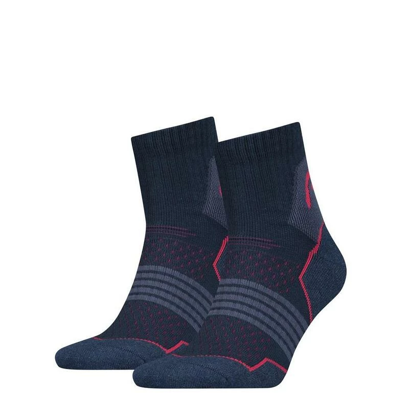Head Wandelsokken Hiking Quarter Sokken 2-pack Unisex Pink/Blue 3 Head Wandelsokken Hiking Quarter Sokken 2-pack Unisex Pink/Blue
