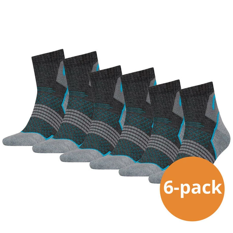Head Wandelsokken Hiking Quarter Sokken 6-pack Unisex Grey/blue 3 Head Wandelsokken Hiking Quarter Sokken 6-pack Unisex Grey/blue