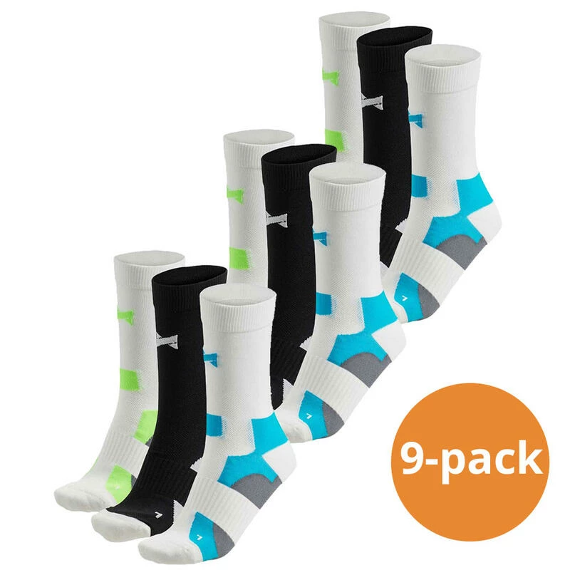 XTREME SOCKSWEAR Xtreme Fietssokken Crew 9-pack Multi White 3 XTREME SOCKSWEAR Xtreme Fietssokken Crew 9-pack Multi White