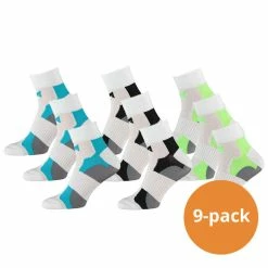 XTREME SOCKSWEAR Xtreme Fietssokken Quarter 9-pack Multi White