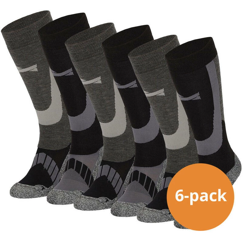 XTREME SOCKSWEAR Xtreme Skisokken Unisex 6-paar Multi Black 3 XTREME SOCKSWEAR Xtreme Skisokken Unisex 6-paar Multi Black