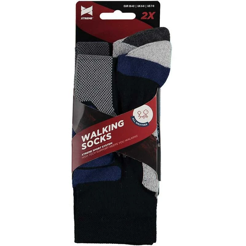XTREME SOCKSWEAR Xtreme Wandelsokken 2-pack Multi Blue 4 XTREME SOCKSWEAR Xtreme Wandelsokken 2-pack Multi Blue - Afbeelding 2