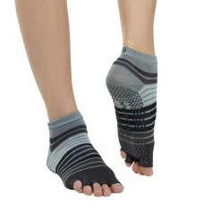 Gaiam Yoga Sokken - Toeless Socks - Grijs - Yogasokken